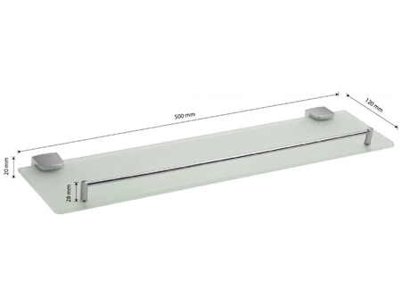 Полка Titan 77006 с бортиком (хром) - фото 4