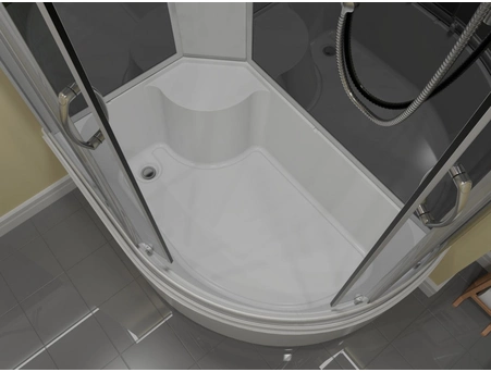 Душевая кабина Erlit ER 3512TPL-C4-RUS 120x80 с высоким поддоном, тонированным стеклом - фото 5