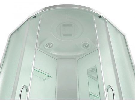 Душевая кабина Erlit ER 3510TP-C3-RUS 100x100 с высоким поддоном, матовым стеклом - фото 5