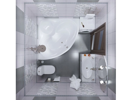 Акриловая ванна Triton Сабина 160х160 (с каркасом, экраном) Н0000099987 - фото 4