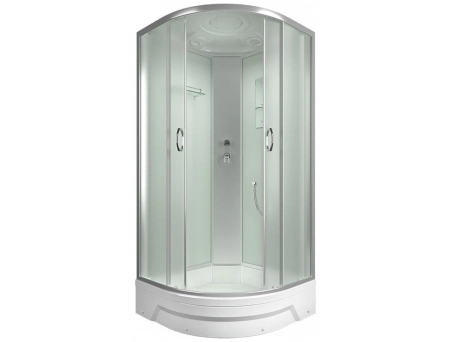 Душевая кабина Erlit ER 351026-C3-RUS 100x100 со средним поддоном, матовым стеклом