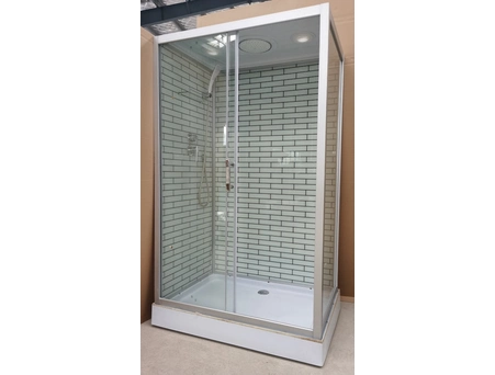 Душевая кабина Дана 36 К 120x80 с низким поддоном, прозрачным стеклом