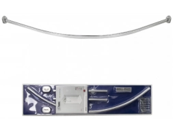 Карниз для ванной GFmark 100013 160 см дуга, хром