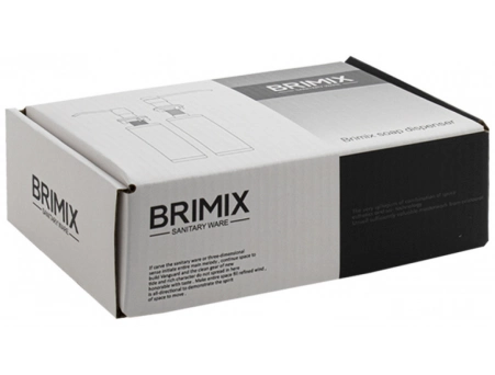 Дозатор для жидкого мыла Brimix 6284 врезной, черный (300 мл) - фото 4