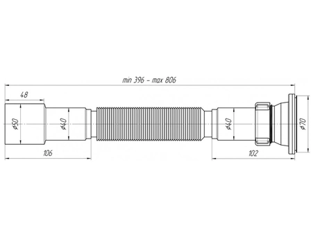 Гофросифон АНИ Пласт G106 1 1/2