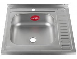 Мойка накладная Fabia м00004 60x60 левая (без сифона)