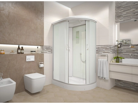 Душевая кабина Erlit ER 3512PL-C3-RUS 120x80 с низким поддоном, матовым стеклом - фото 2
