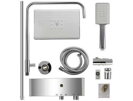 Душевая стойка со смесителем GFmark 3073 белый/хром - фото 5