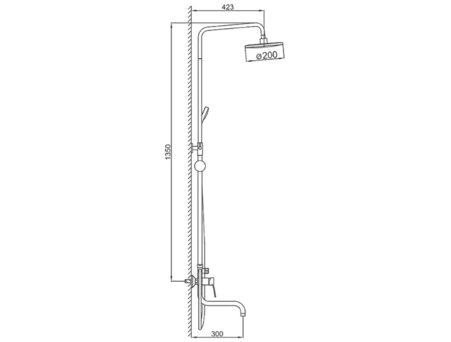 Душевая стойка со смесителем Frap H27 F2427 хром - фото 14