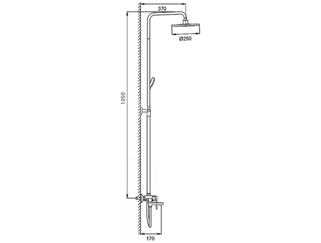 Душевая стойка со смесителем Frap H34 F2434 белый/хром - фото 15