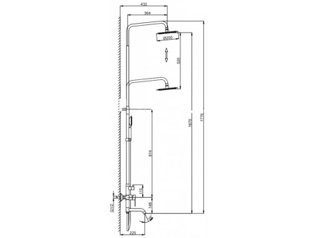 Душевая стойка со смесителем Frap F2448 из нержавеющей стали - фото 3