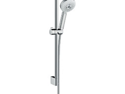 Душевой гарнитур Hansgrohe Crometta 100 3jet Multi со штангой 65 см 26650400, белый/хром