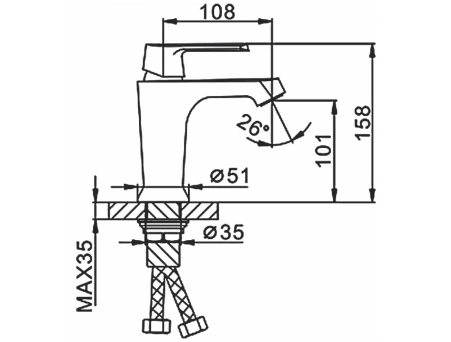 Смеситель для раковины Frap F1031 H31 белый/хром - фото 6