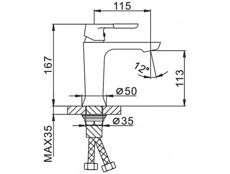 Смеситель для раковины Frap F1034 H34 белый/хром - фото 16