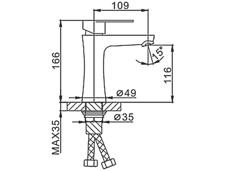 Смеситель для раковины Frap F1048 из нержавеющей стали - фото 5