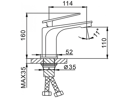 Смеситель для раковины Frap F1058 H58 белый/хром - фото 10