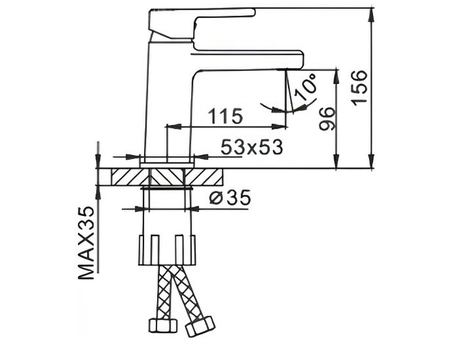 Смеситель для раковины Frap F1060 хромированный - фото 9