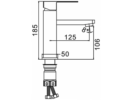Смеситель для раковины Frap F10802 из нержавеющей стали - фото 6