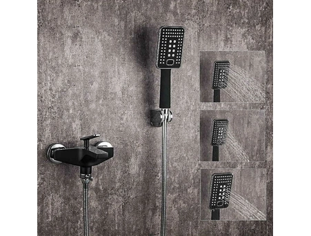 Смеситель для ванны Frap H57 F3257 черный матовый/хром - фото 4