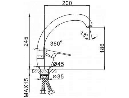 Смеситель для кухни Frap F4113-2 хромированный - фото 10