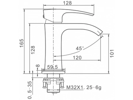 Смеситель для раковины Gappo Jacob G1007-1 хромированный - фото 6