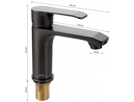 Смеситель для раковины GFmark 5130 титан - фото 3