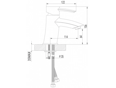 Смеситель для раковины Lemark Atlantiss LM3206C хромированный - фото 4