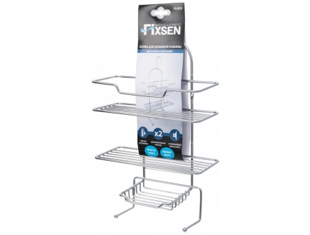 Полка Fixsen FX-870 трехъярусная, хромированная - фото 3