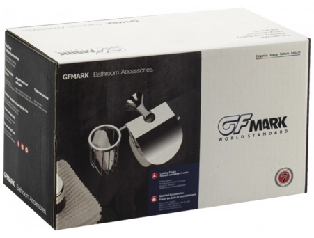 Держатель для туалетной бумаги и освежителя воздуха GFmark 80244 из нержавеющей стали - фото 5