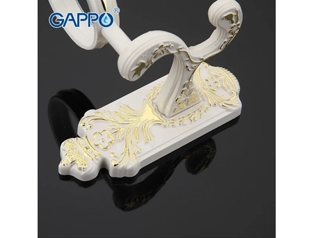 Мыльница Gappo G3502 с крючком белый/золото - фото 3