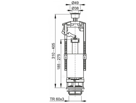Сливная арматура Alcaplast A2000 со стоп кнопкой хром - фото 5