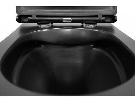 Унитаз подвесной Azario Grado AZ-0046N-MB черный матовый, безободковый - фото 11