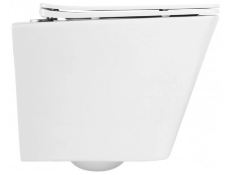 Унитаз подвесной BelBagno Due безободковый BB3103CHR/SC, с сиденьем - фото 7