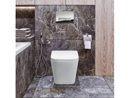 Унитаз подвесной BelBagno Due безободковый BB3103CHR/SC, с сиденьем - фото 2