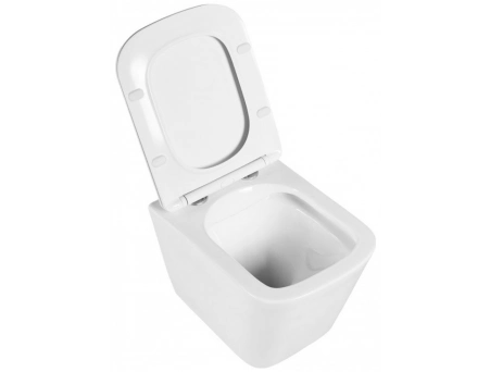 Унитаз подвесной BelBagno Due безободковый BB3103CHR/SC, с сиденьем - фото 4