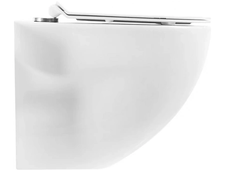Унитаз подвесной BelBagno Onda безободковый BB066CHR с сиденьем BB2111SC - фото 2