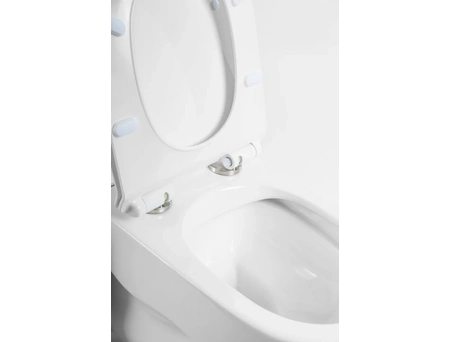 Унитаз подвесной BelBagno Onda безободковый BB066CHR с сиденьем BB2111SC - фото 3