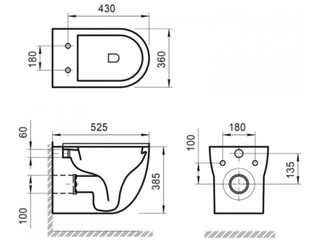 Унитаз подвесной BelBagno Onda безободковый BB066CHR с сиденьем BB2111SC - фото 5