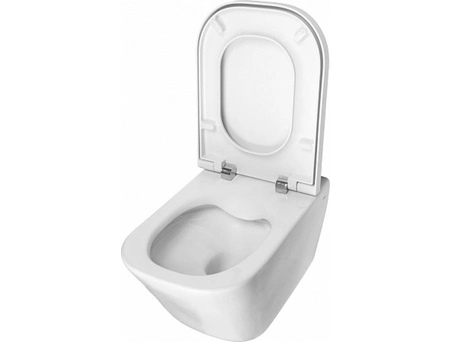 Унитаз подвесной Roca Gap Clean Rim, с тонким сиденьем 34647L000-Set - фото 4
