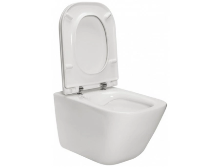 Унитаз подвесной Roca Gap Clean Rim, с тонким сиденьем 34647L000-Set - фото 2