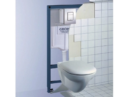 Инсталляция для унитаза Grohe Rapid SL 38772001 3 в 1 с квадратной клавишей смыва - фото 7