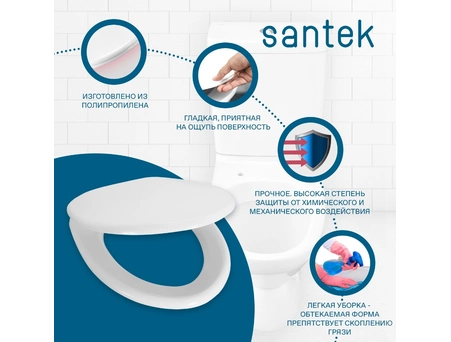 Сиденье для унитаза Santek Лига полипропилен 1WH302199 - фото 8