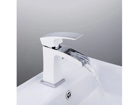 Смеситель для раковины Gappo Jacob G1007-30 белый с хромом - фото 3