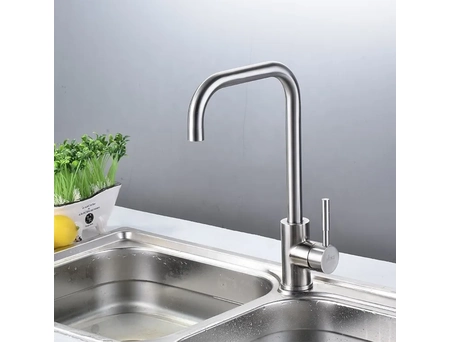 Смеситель для кухни Aksa SIM-04-16-G (AK0692) из нержавеющей стали - фото 3