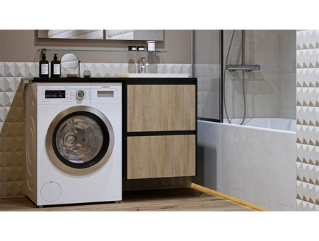 Тумба с раковиной Velvex Klaufs 120x60 подвесная, правая черная/шатане (CeramaLux 78444) 56x60.2Y - фото 3