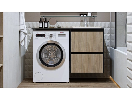 Тумба с раковиной Velvex Klaufs 120x60 подвесная, правая черная/шатане (CeramaLux 78444) 56x60.2Y - фото 2