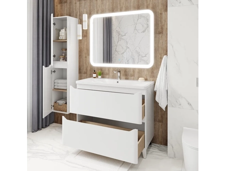 Зеркало Aura Токио 80х70 овальное (LED) сенсорное, с подогревом - фото 3