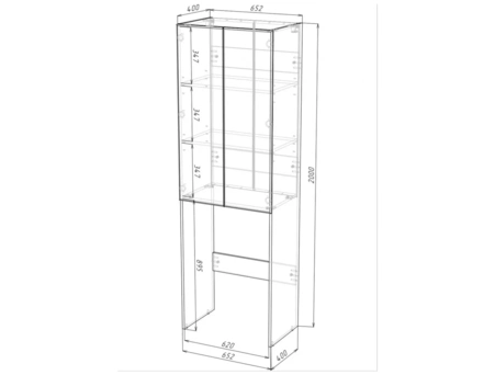 Шкаф над стиральной машиной Aura 65.2x40 см - фото 7