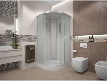 Душевая кабина Erlit ER 3509P-C3-RUS 90x90 с низким поддоном, матовым стеклом - фото 3