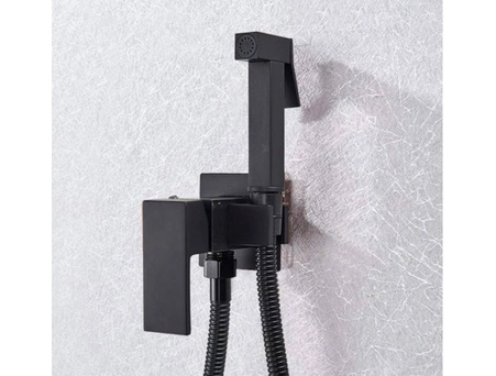 Встраиваемый смеситель с гигиеническим душем Aksa BAS-09-17-BLACK (AK0724) - фото 3